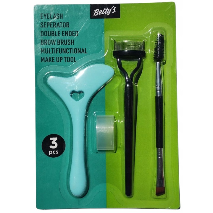 Set accesorii pentru sprancene si gene, Betty's, 3 elemente, profesional