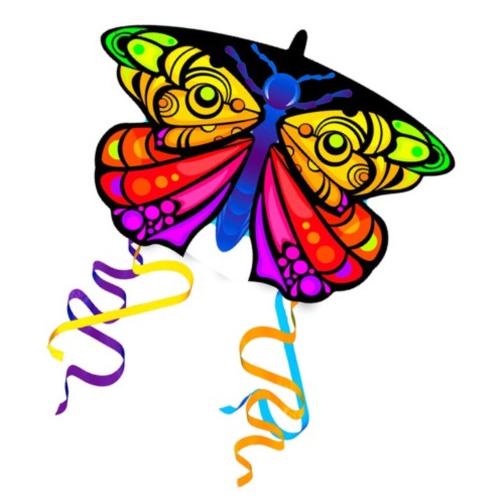 Играчка хвърчило, MiniNylon, модел Butterfly1, многоцветно, 56x30см