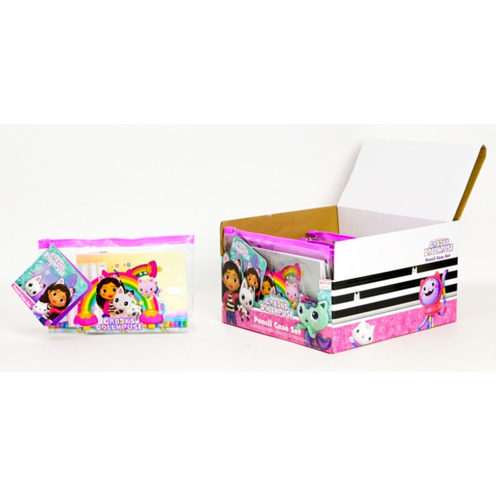 Set scolar cu 2 creioane, rigla, notite, autocolante, multicolor