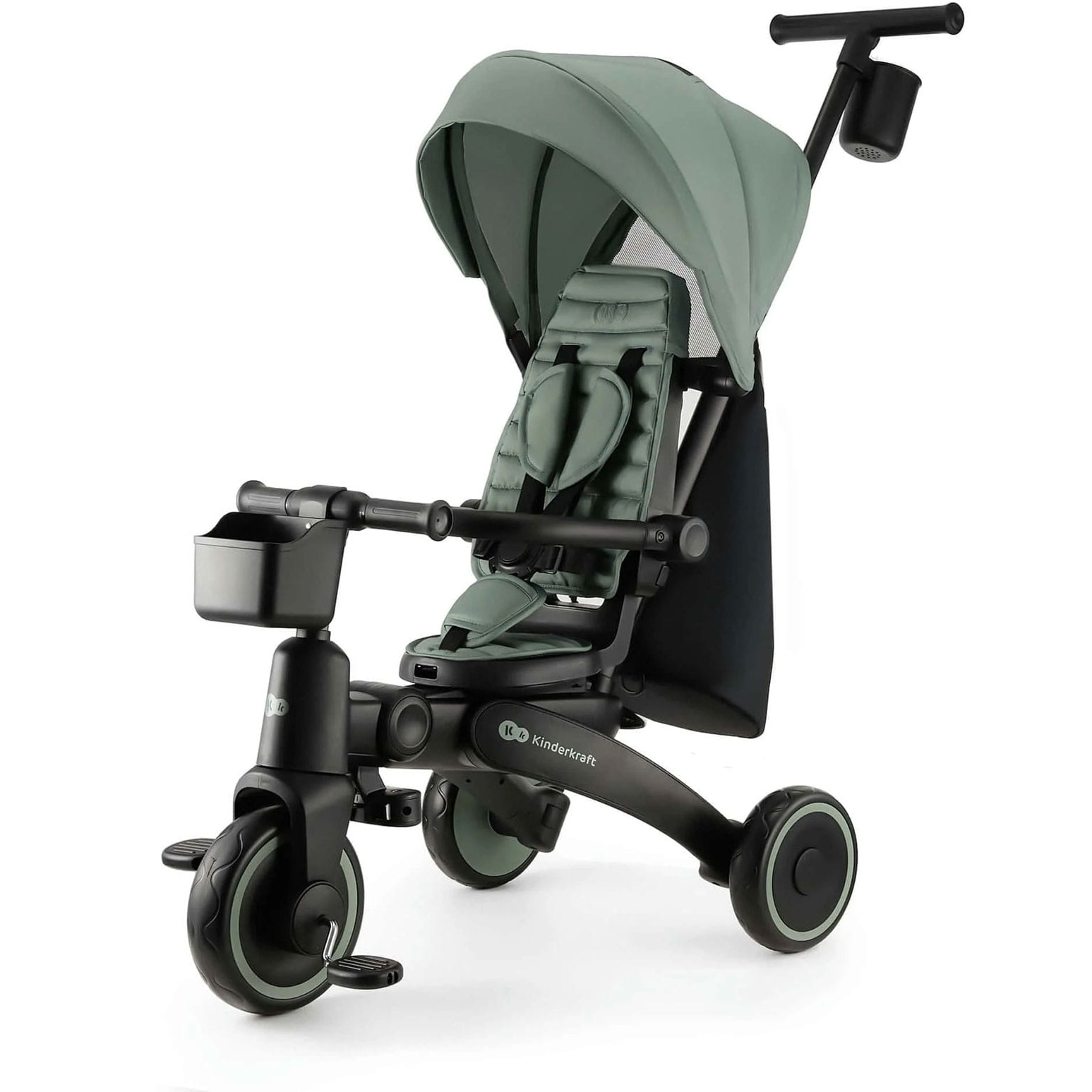 Tricicleta Kinderkraft Jazz 2, 6 moduri de utilizare, verde