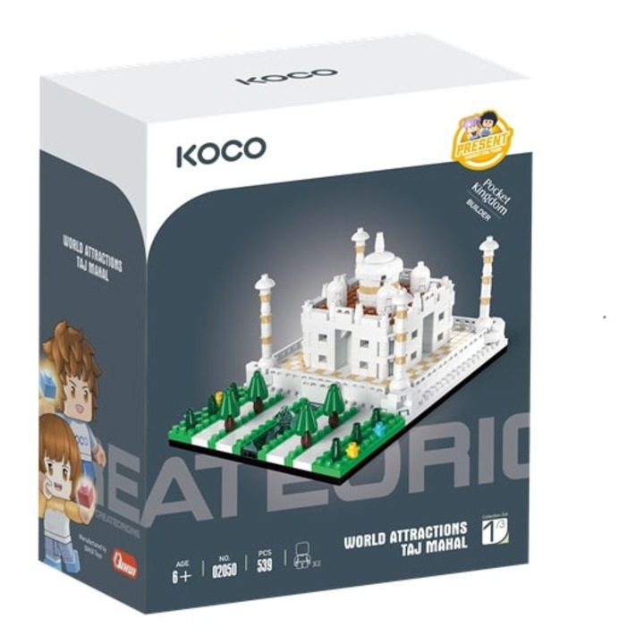 Set de constructie KOCO Taj Mahal, 539 elemente, multicolor