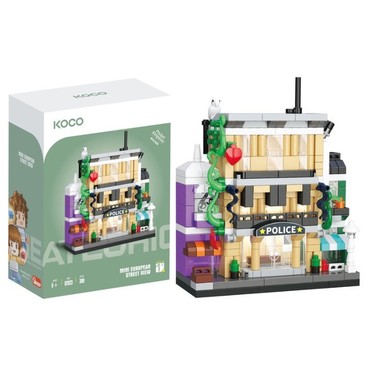 Seturi de constructie, posterunek politiei, 309 elemente, multicolor