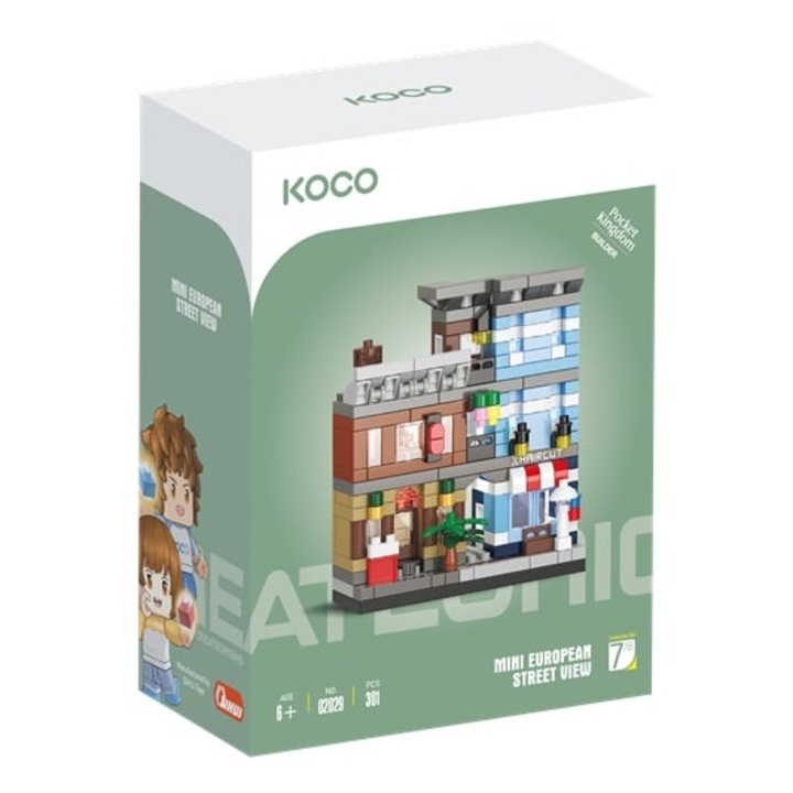 Set constructie KOCO agentie detectivi, 301 piese, multicolor