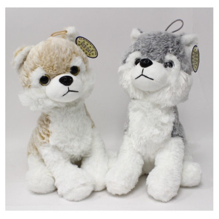 Jucarie de plus Pies P-3261 Husky 30cm, 2 culori