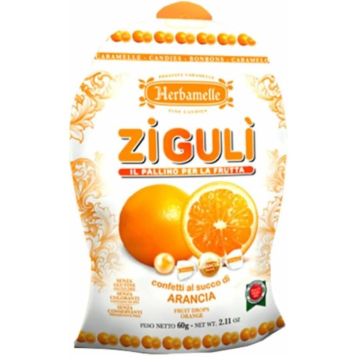 Bomboane Herbamelle Ziguli Arancia 60g