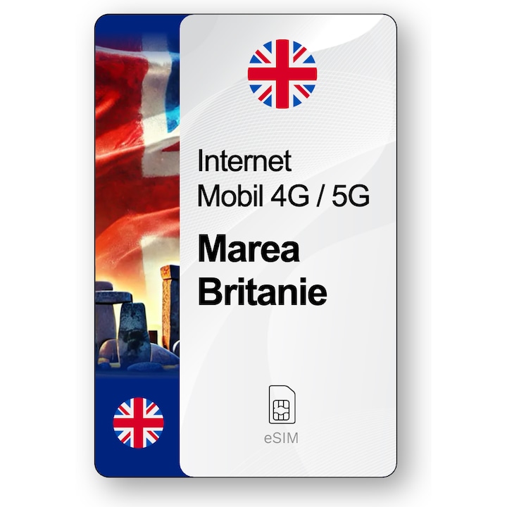 ESIM Marea Britanie 5 GB, 30 zile