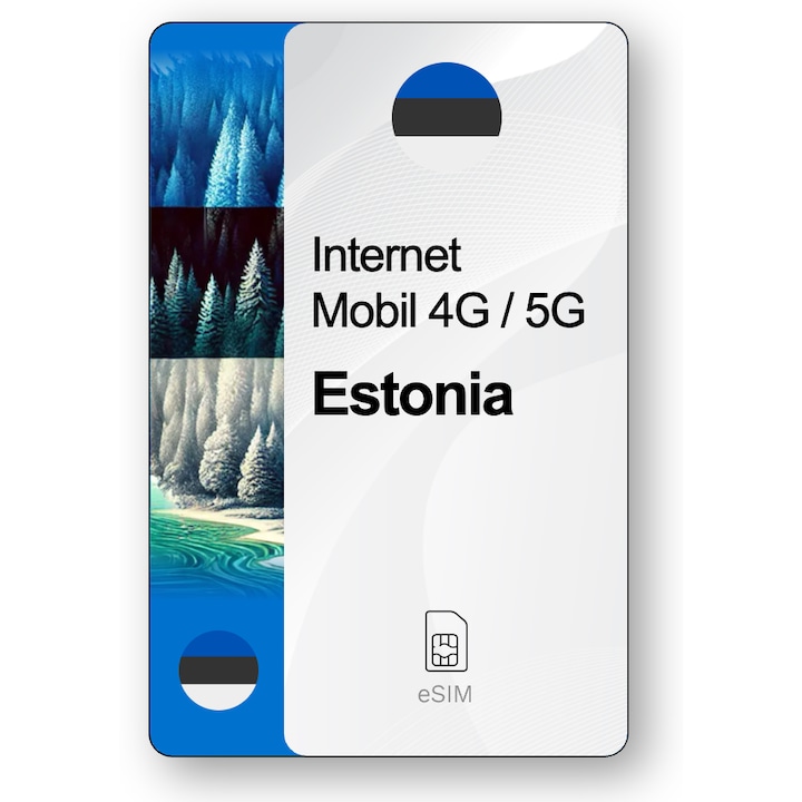 ESIM Internet Estonia, valabil 30 zile, trafic 5 GB