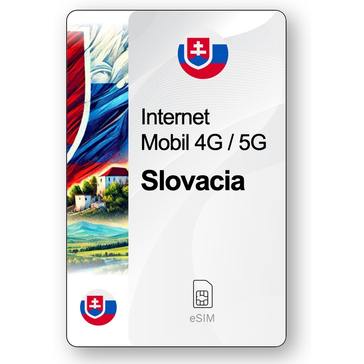 ESIM Internet Slovacia, valabil 30 zile, trafic 5 GB