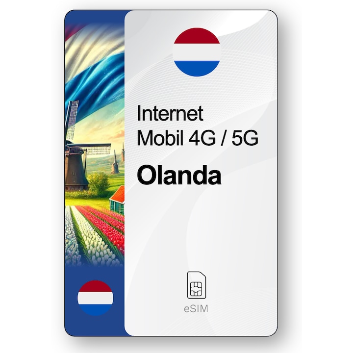 ESIM Internet Tarile de Jos, valabil 30 zile, trafic 5 GB