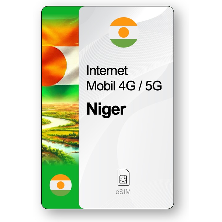 ESIM Internet Niger, valabil 30 zile, trafic 5 GB