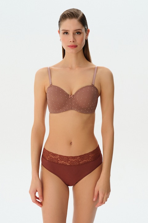 Suwen, Sutien balconette cu bretele detasabile, Maro, 75C