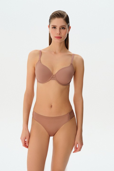 Suwen, Sutien balconette cu bretele ajustabile Cathy, Maro deschis