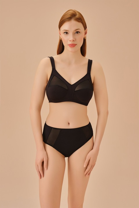 Suwen, Sutien cu insertii din plasa, fara sustinere metalica, Negru