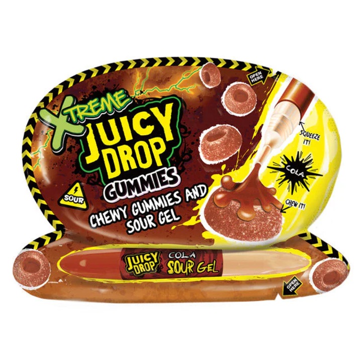 Jeleuri Bazooka Juicy Drop Gummies, cola, 57 g