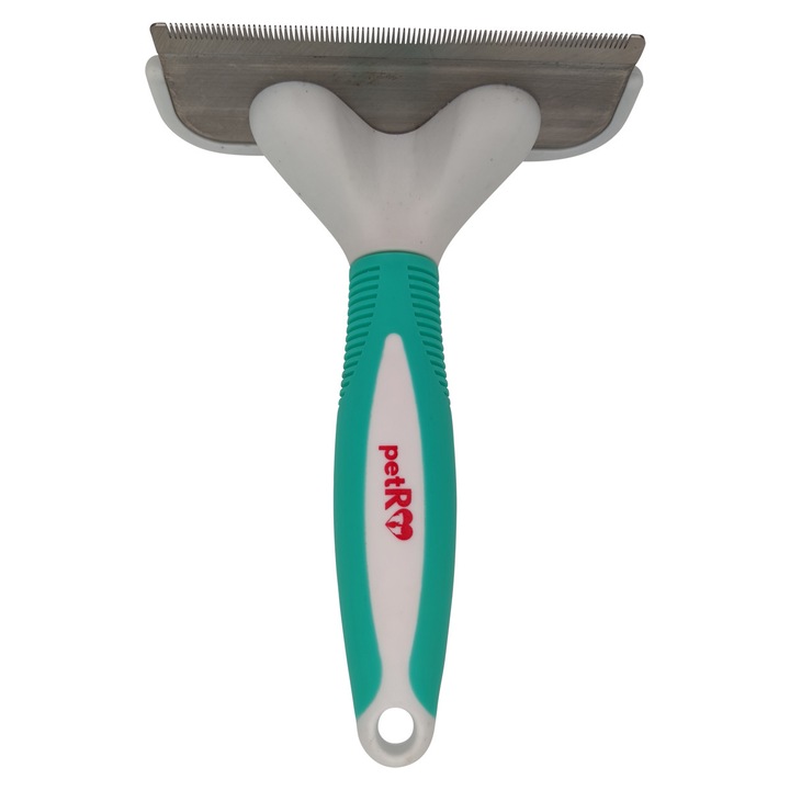 Perie Trimmer (14.5x11 cm) Furminator PETRO - Marimea M pentru Caini Medii Mari, Descalceste Nodurile si Subtiaza Blana, Maner Ergonomic, Lama Securizata