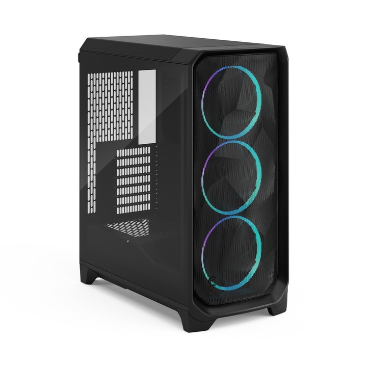 Кутия Fractal Design Meshify 3 RGB, Черна, Закалено стъкло със светъл нюанс, FD-C-MES3A-06