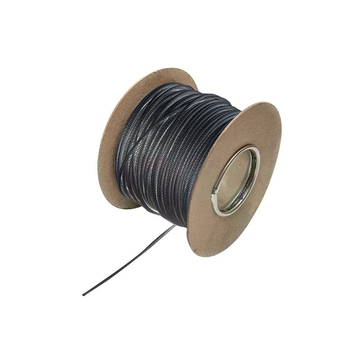 Cablu compatibil cu clemele RIZE Zip-Clip greutate suportata 120kg, lungime 10 m, culoare negru