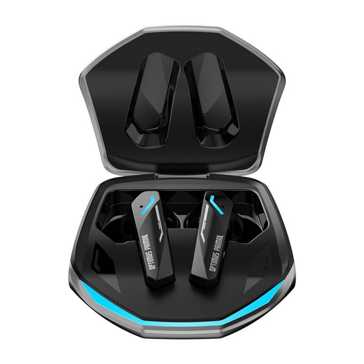 Transformers TF-T10 TWS vezeték nélküli fejhallgató, ENC, Bluetooth 5.4, IPX5, 350 mAh, USB-C, szürke