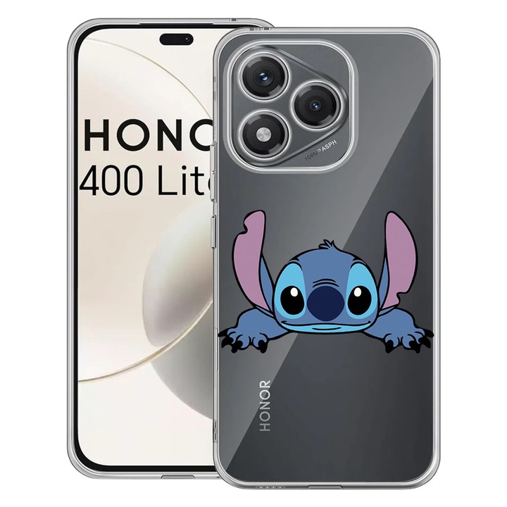Husa pentru Honor 400 Lite 5G, BestCase® Clear Silicon 2MM, Stitch, Antisoc, Protectie camera si ecran, 1997766 T 1611