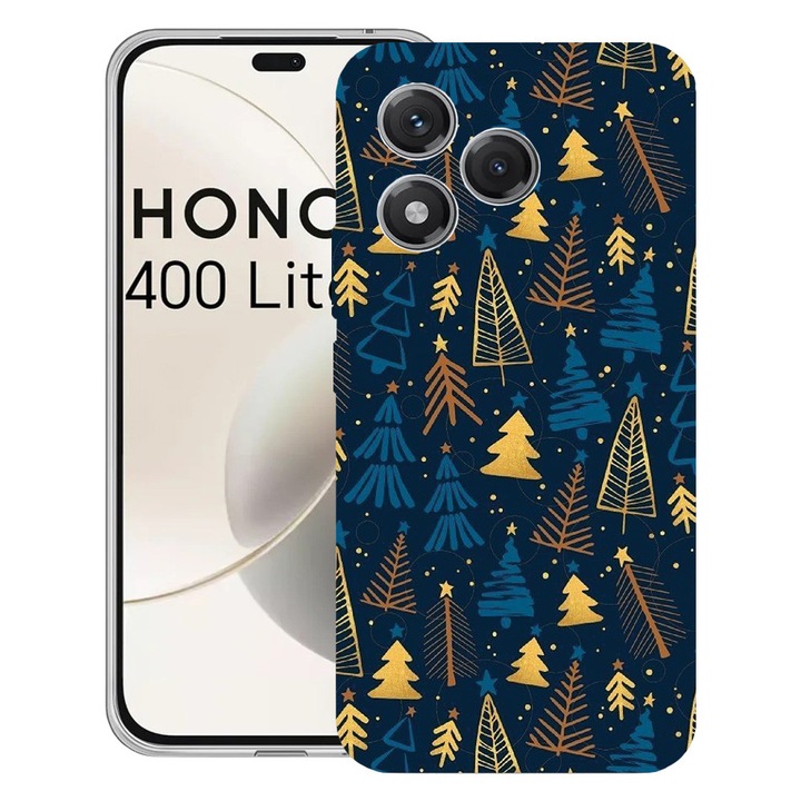 Силиконов калъф BestCase за Honor 400 Lite 5G, Xmas Pattern, Antisoc, Camera Protection, Clear Silicon 2MM, 1997766 T 1365