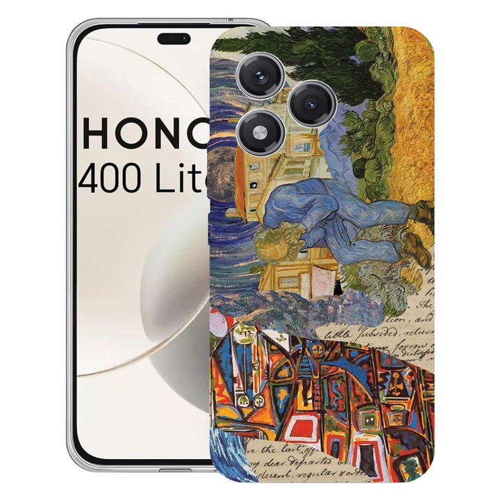 Силиконов калъф BestCase за Honor 400 Lite 5G, Van Gogh Style, Antisoc, Camera Protection, Clear Silicon 2MM, 1997766 T 1275