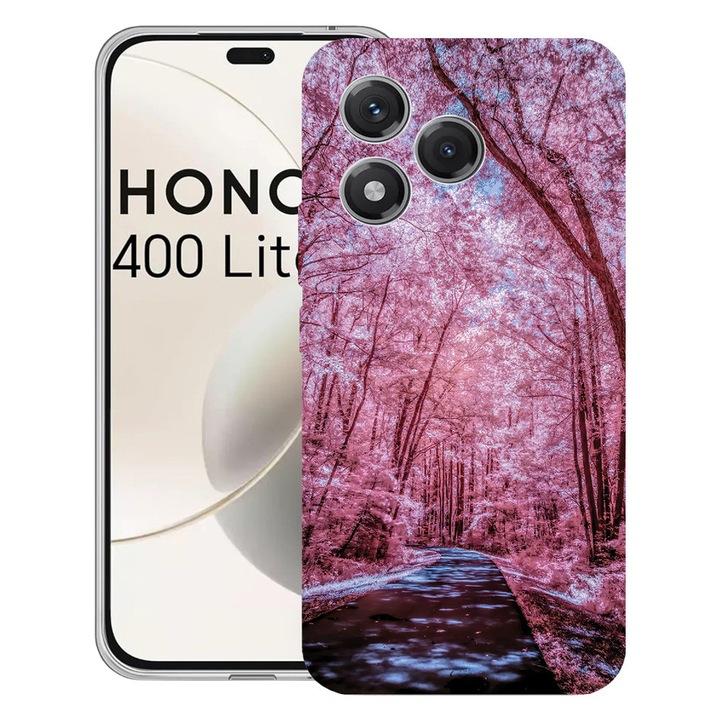 Силиконов калъф BestCase за Honor 400 Lite 5G, Cherry Blossom, Antisoc, Camera Protection, Clear Silicon 2MM, 1997766 T 1382