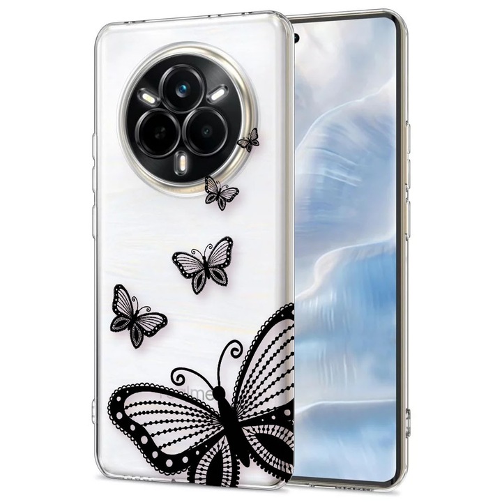 Силиконов калъф BestCase за Realme 14 Pro 5G, Butterfly, Antisoc, Camera Protection, Clear Silicon 2MM, 1988307 T 79