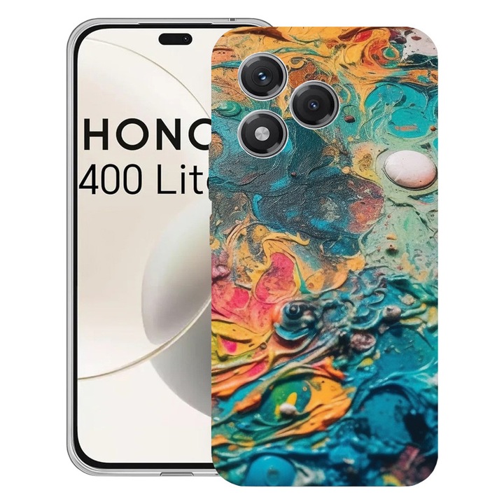 Силиконов калъф BestCase за Honor 400 Lite 5G, Vibrant Colors, Antisoc, Camera Protection, Clear Silicon 2MM, 1997766 T 1268