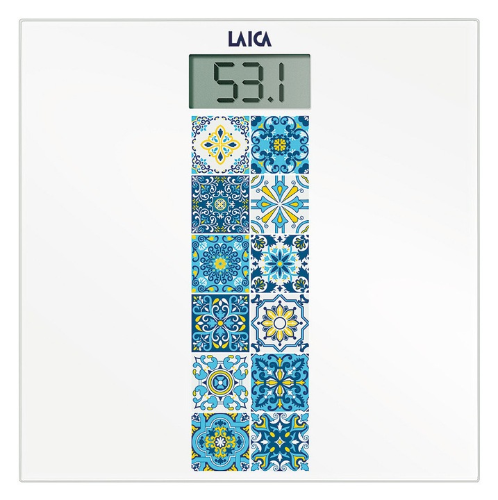Cantar electronic Laica PS1082, 180 kg, albastru, mediteraneean breeze