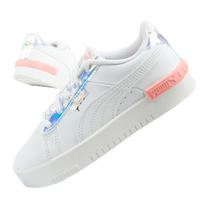 Pantofi sport Puma Jada Crystal pentru copii, cu platforma alba, Alb