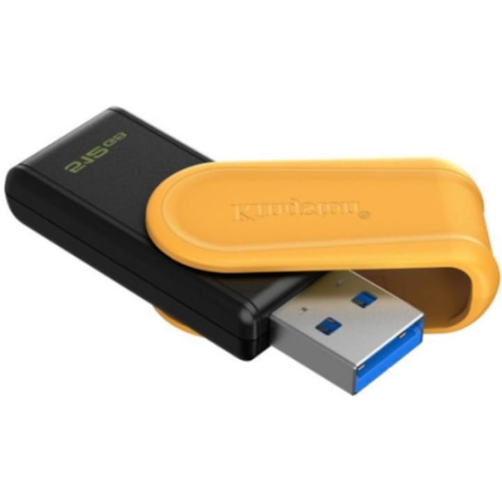 USB памет Kingston DataTraveler Exodia S, 512GB, USB 3.2 Gen 1, Черен/Жълт
