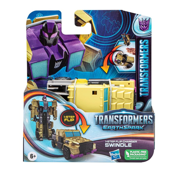 Figurina Transformers Swindle, 10cm, 2in1, robot/camion off-road, pentru baieti