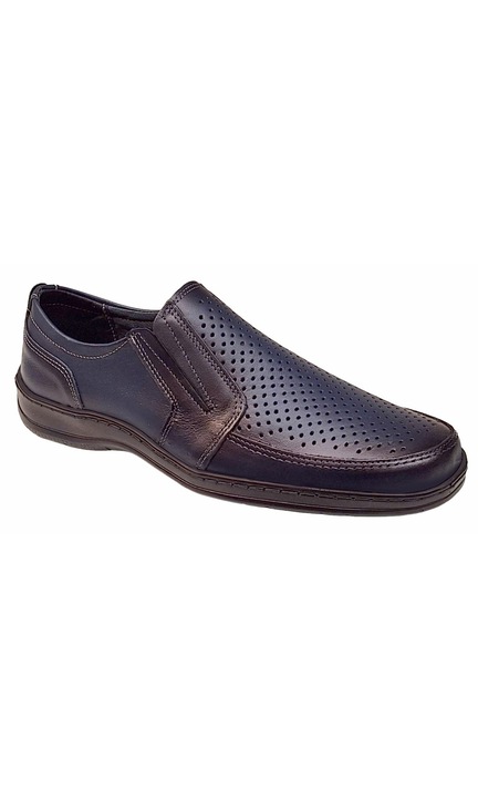 Pantofi barbati casual din piele naturala - GKR23, Bleumarin
