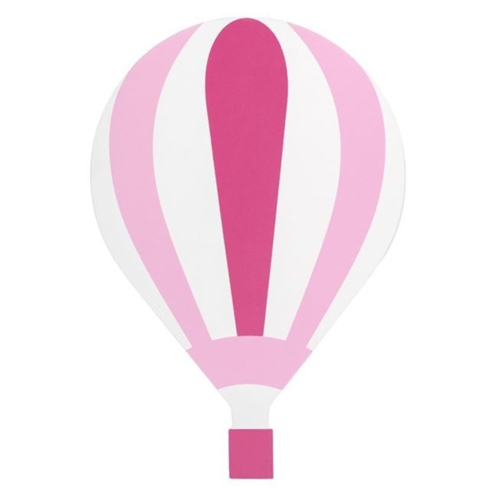 ANTBRO® LED lámpa gyerekeknek - hőlégballon, fehér-rózsaszín Ø15,5 × 23 cm – hangulatvilágítás, dekoratív ajándék szobába