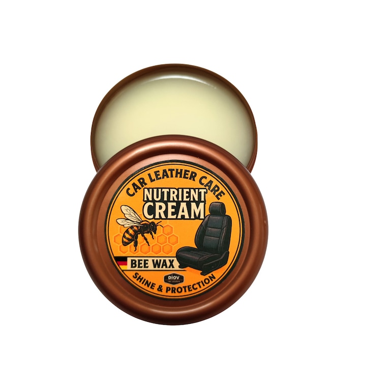 Crema Intretinere Tapiterie Piele Naturala DIOV® 150ml, hidrateaza, lustruieste si protejeaza