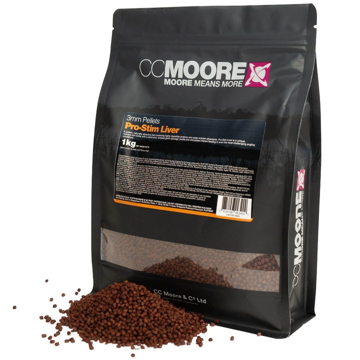 Pelete Carp, Pescuit, Cc Moore, Pro-Stim Liver 3Mm 1Kg