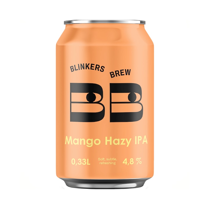 Bere artizanala Blinkers Brew - Mango Hazy IPA, 4.8%, 330 ml