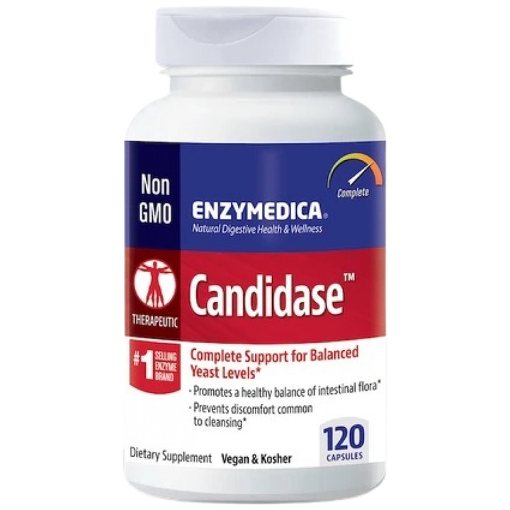 Хранителна добавка Enzymedica Candidase, 120 капсули