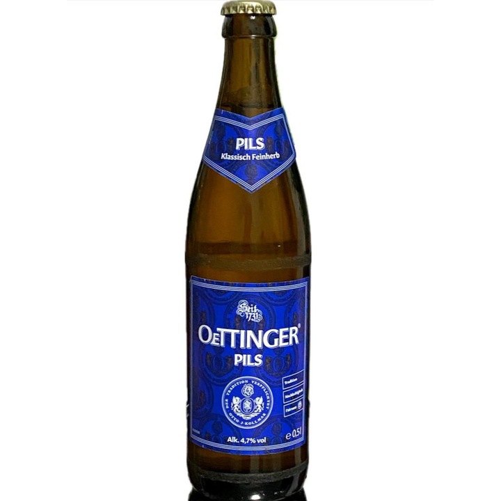 Set bere germana, OETTINGER PILS, blonda, 4.7 % alcool, 500 ml x 20 buc