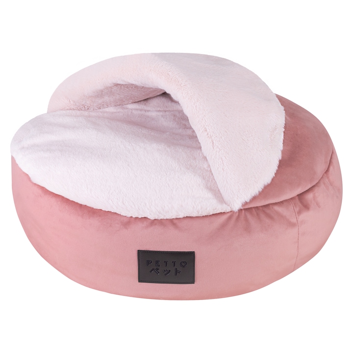 PETTO Minku Velvet culcus roz tip vizuina pentru caini XS