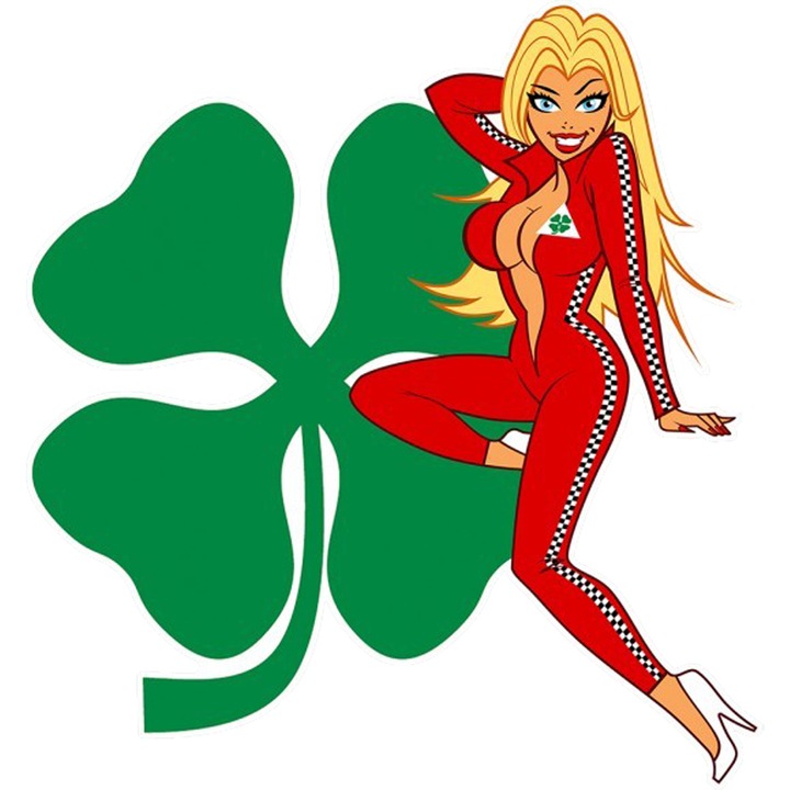 Sticker Auto Girl cu logo Alfa Romeo 2, Autoadeziv, Cri-Flo, Marime 10 cm