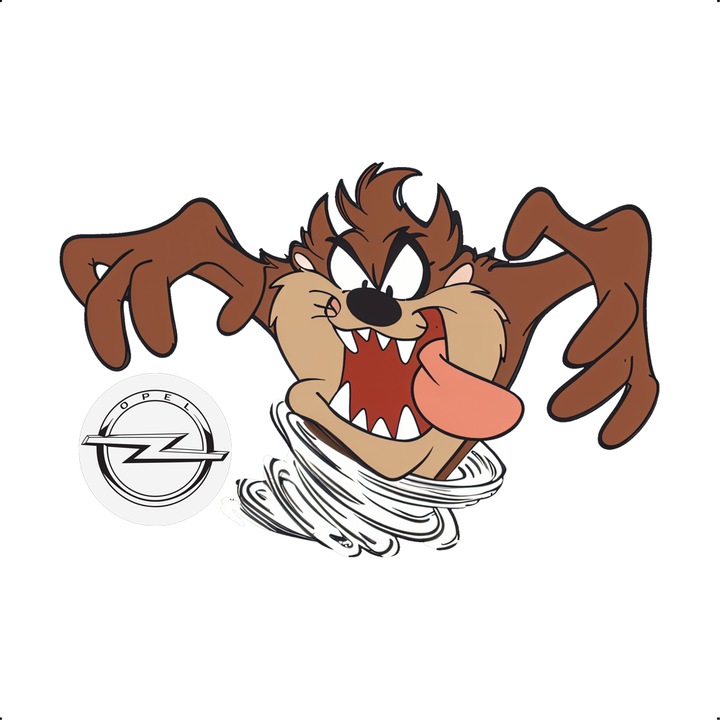 Sticker Auto OPEL Tazz Astepta Tornata Vijelia, Autoadeziv, Cri-Flo, Marime 20 cm