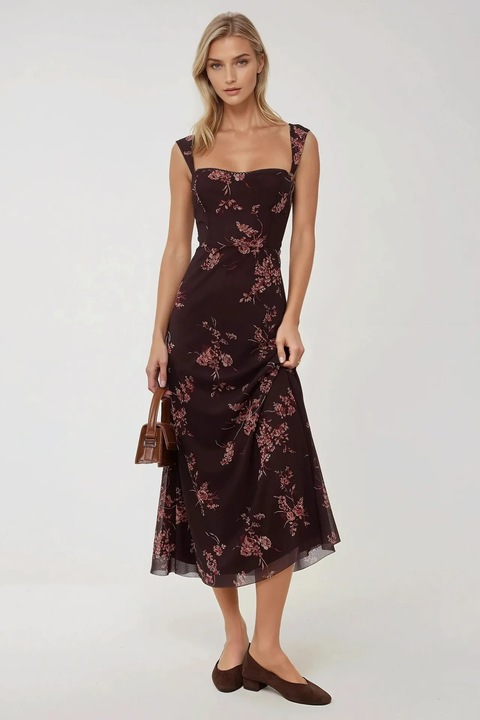 Rochie maxi, HiCCUP, maro, tul