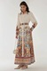 Rochie maxi HiCCUP, maneca lunga, imprimeu, textil