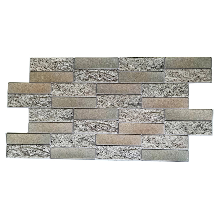 Panou decorativ PVC, brick, 98x48x0.3 cm