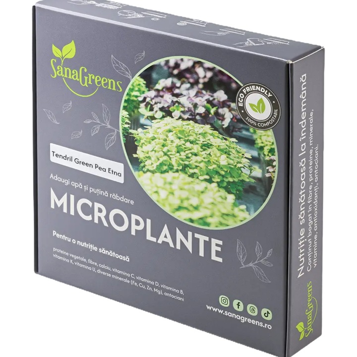 Kit Microplante Mazare Verde Carcel, Set Cultivare, SANAGREENS
