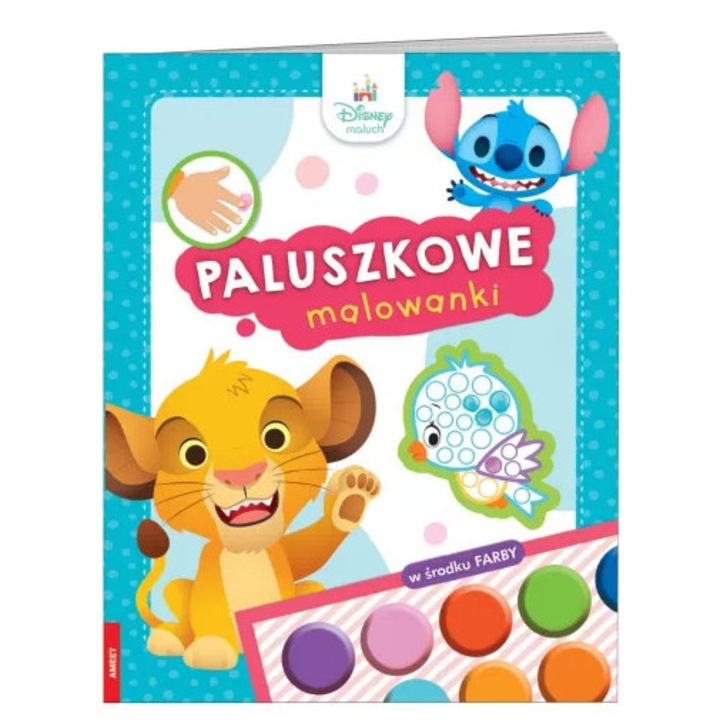 Disney Színezőfüzet gyerekeknek - Paluszkowe Malowanki PAL-9201, nem mérgező, különféle karakterek, 30x21cm