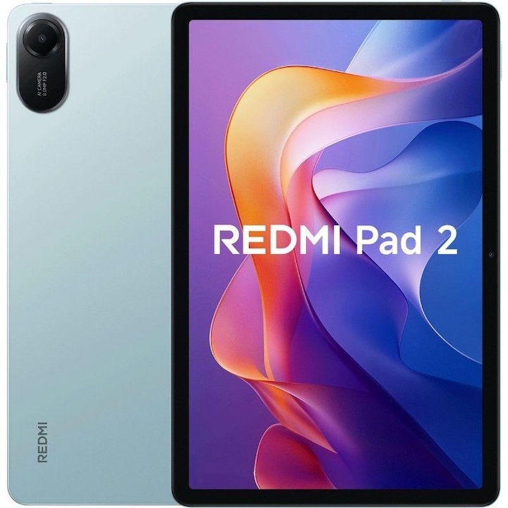 Таблет Xiaomi Redmi Pad 2, осемядрен, 11", 4GB RAM, 128GB, 4G, ментово зелен
