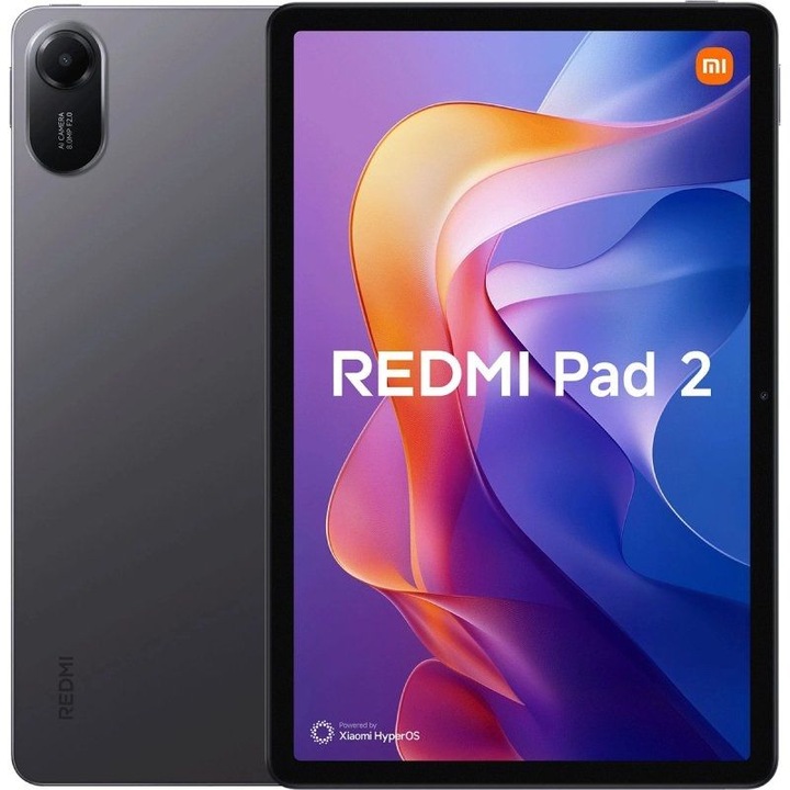 Таблет Xiaomi Redmi Pad 2, процесор MediaTek Helio G100-Ultra, 11" екран, 4GB RAM, 128GB Flash, 8MP, WiFi, Bluetooth, сив