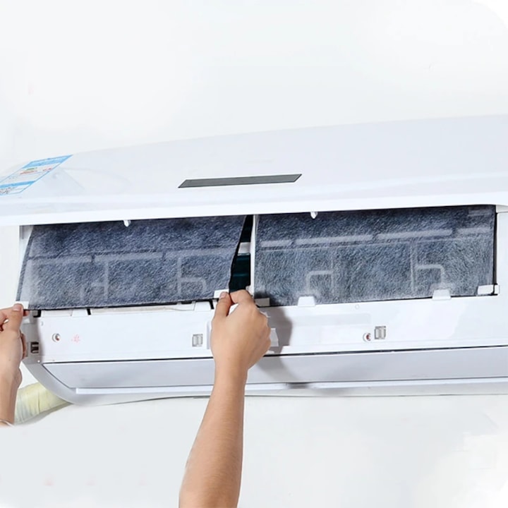 Пакет от 5 филтъра против прах за климатик, материал за рязане, перещ се, за вентилационни отвори, 80x20 см